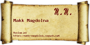 Makk Magdolna névjegykártya